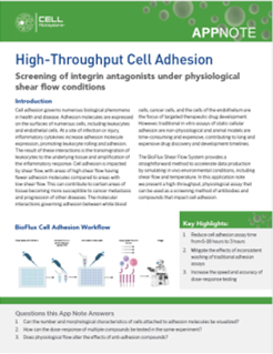 high throughput cell adhesion