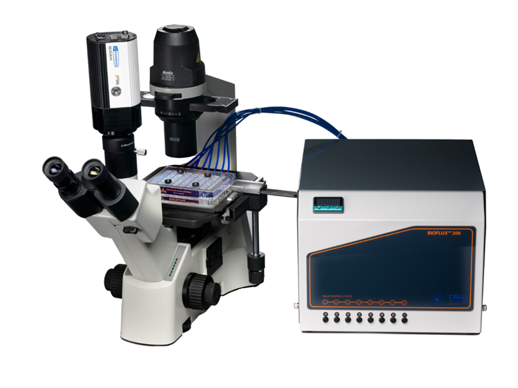 BioFlux system with microscope CMS logo