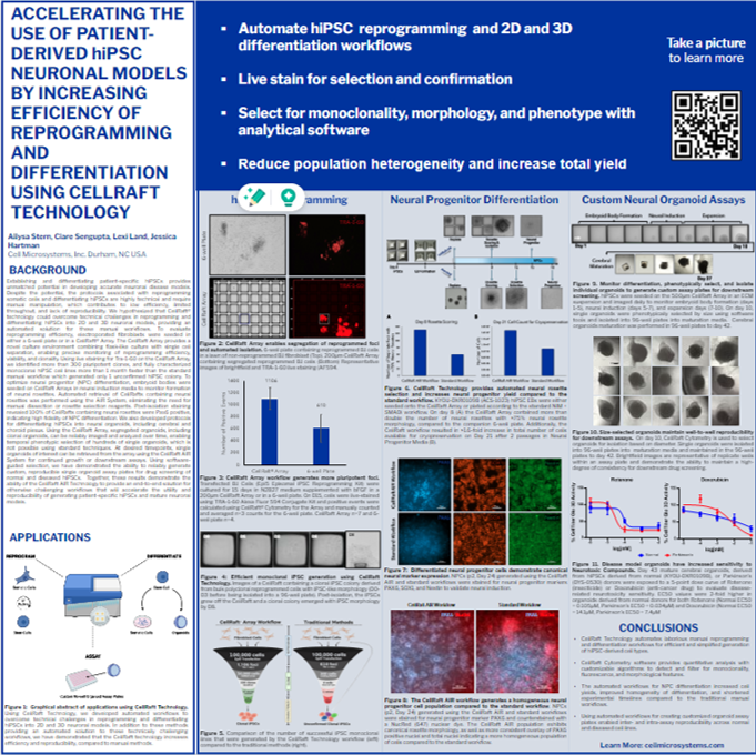 Accelerating The Use Of Patient derived hiPSC Neuronal Models By Increasing Efficiency Of Reprogramming And differentiation Using Cellraft Technology thumbnail