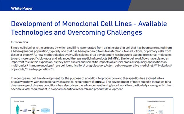 thumbnail White Paper Development of Monoclonal Cell Lines Final