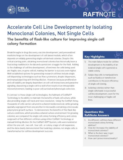 Isolate Colonies Not Single Cells Application Note Page 1
